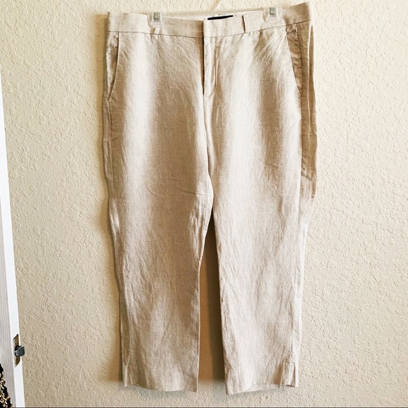 Banana Republic Pants - BANANA REPUBLIC 100% LINEN ANKLE PANTS